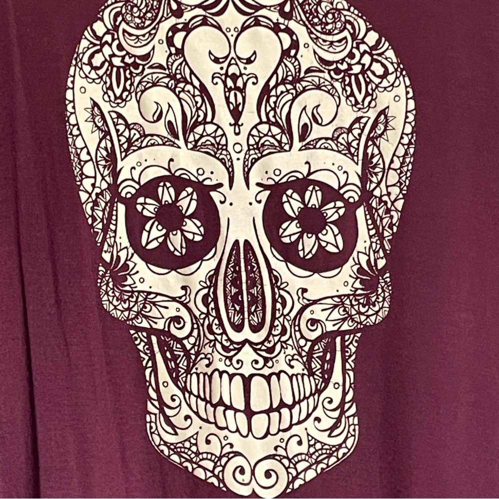French Pastry Sugar Skull Litewieght‎ Hoodie Shirt - Picture 3 of 5